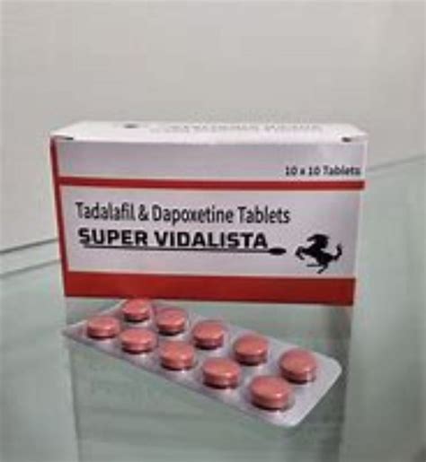 Super Vidalista Tadalafil Dapoxetine Tablets at Rs 200/strip | ED ...