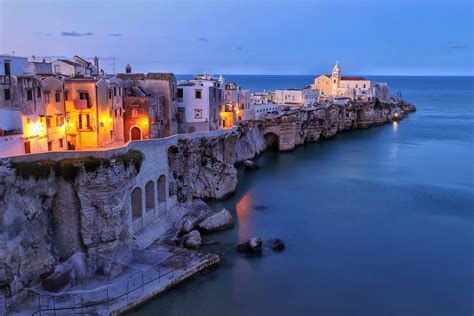 View of old town Vieste, Italy