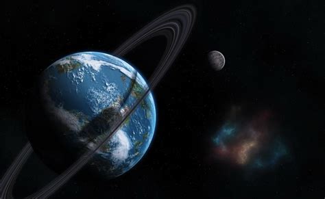 Earth with ring artist's concept HD wallpaper | Wallpaper Flare