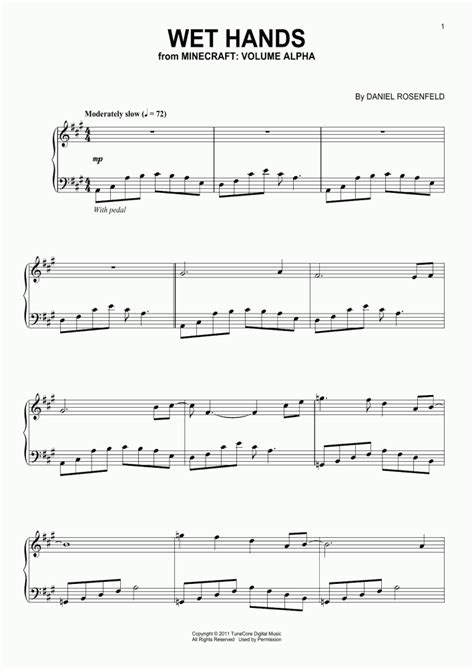 Dry Hands Piano Sheet Music | OnlinePianist