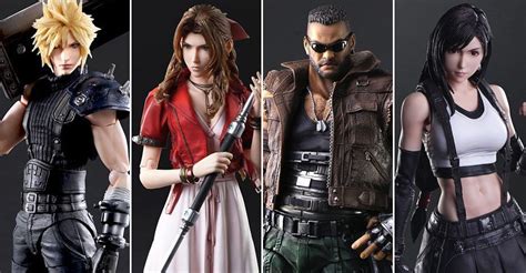 Play Arts Kai Final Fantasy VII Remake - Cloud, Aerith, Barret, and ...