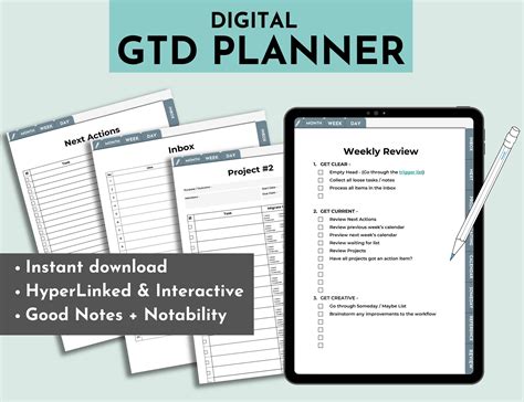 Getting Things Done Digital Planner for iPad GTD Planner | Etsy