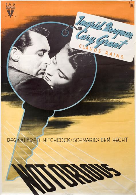 Notorious 1946 Swedish B1 Poster - Posteritati Movie Poster Gallery