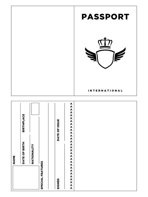 Plantilla de pasaporte, Día mundial del pensamiento, Plantillas de ...