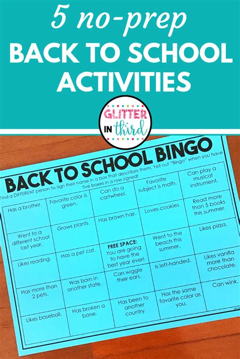 Simple and Easy Activities to Welcome Kids Back to School | Glitter in ...