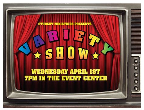 Cornerstone High School Ministry: Variety Show - April 1st!