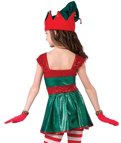 Green Elf Character Holiday Dance Costume | A Wish Come True | Santa ...