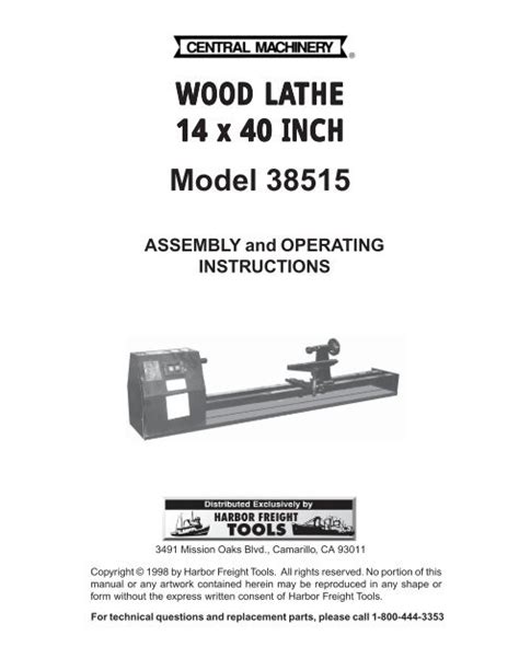 Wood Lathe - Harbor Freight Tools