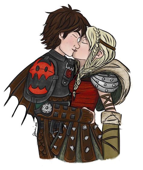 Hiccup and Astrid's Kiss | How to train your dragon, Hiccstrid, Hiccup ...