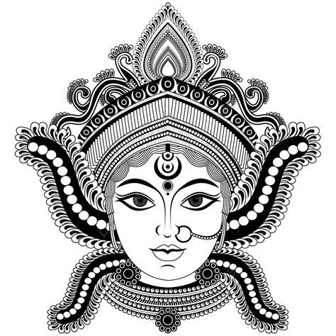 Durga Maa Vector Art, Durga Drawing, Durga Sketch, Durga Maa PNG and ...