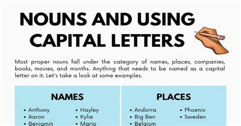 Capital Letters: Using Capital Letters with Proper and Common Nouns • 7ESL