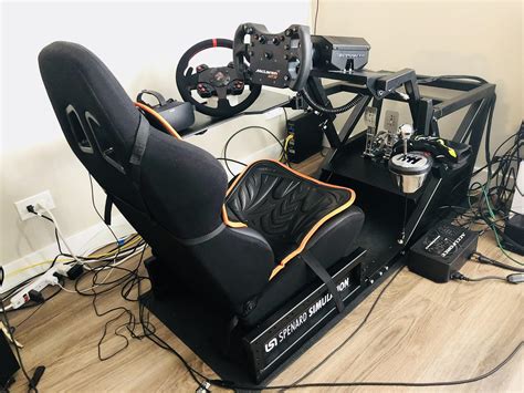 New sim rig (in progress). I race in a Rift, but I’ll soon be mounting ...