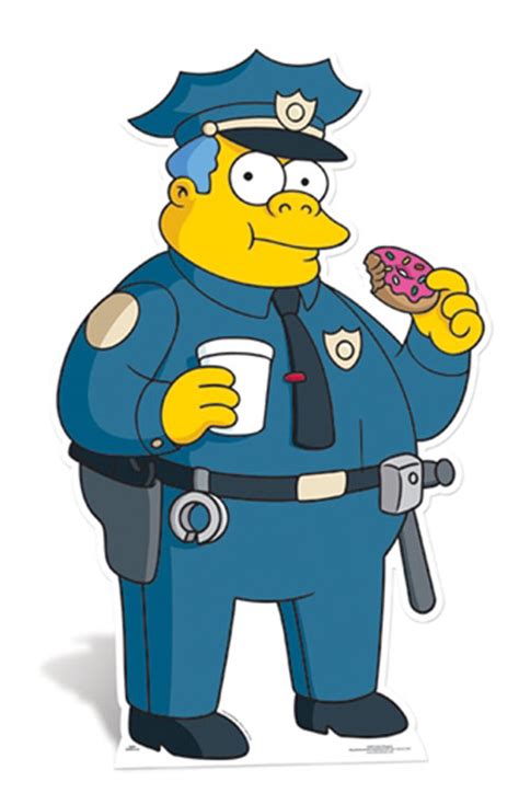 Lifesize Cardboard Cutout of Police Chief Wiggum From The Simpsons buy ...