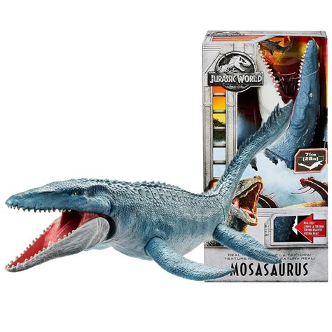 Jurassic World Real Feel Mosasaurus [Amazon Exclusive] Gray – One-Touch ...