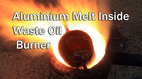 Making a metal melting furnace from DIY oil burner - YouTube