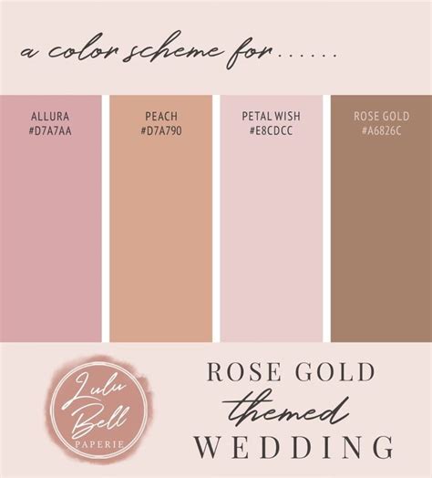 Allura Wedding Suite Color Palette Card