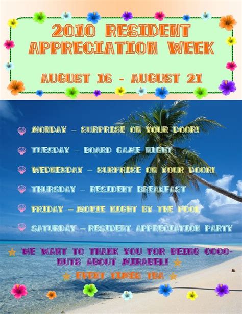 Resident Appreciate Week Extravaganza! | Property management marketing ...