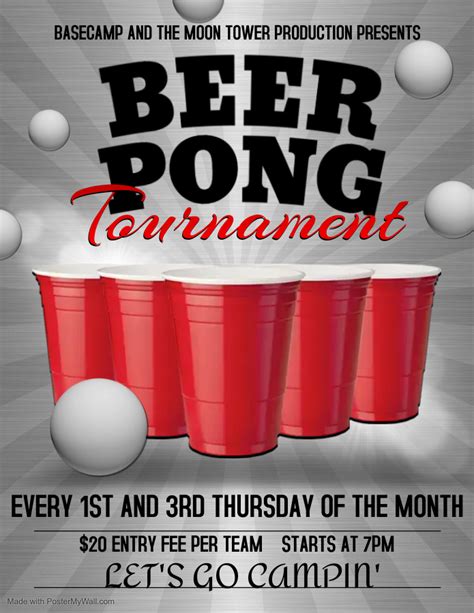 Beer Pong Tournament every 1st and 3rd Thursday - Base Camp Pub