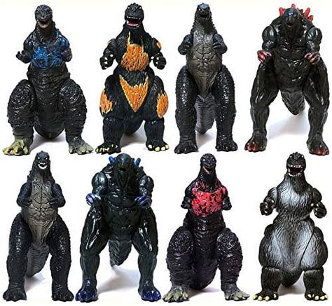 Set Of 8 Godzilla Toys Movable Joint Birthday Kids 2019 Action Figures ...