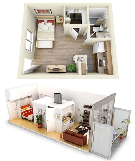 10 Ideas for One bedroom Apartment Floor Plans | Apartment floor plans ...