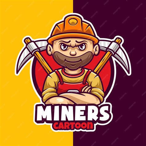 Premium Vector | Miner crypto mascot logo template