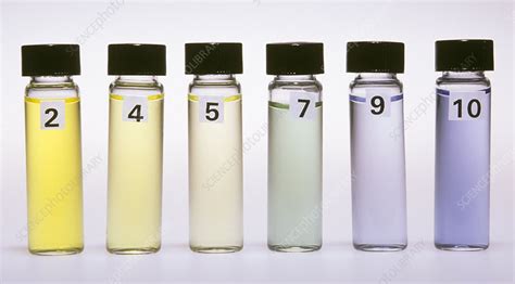 Bromothymol Blue as pH Indicator - Stock Image - C027/9550 - Science ...