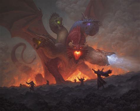 Tiamat MtG Art from Adventures in the Forgotten Realms Set by Chris ...