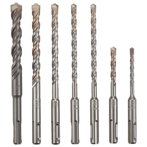 Bosch Carbide-Tipped Rotary SDS-Plus Hammer Bit Set (7-Piece) HCK001 ...