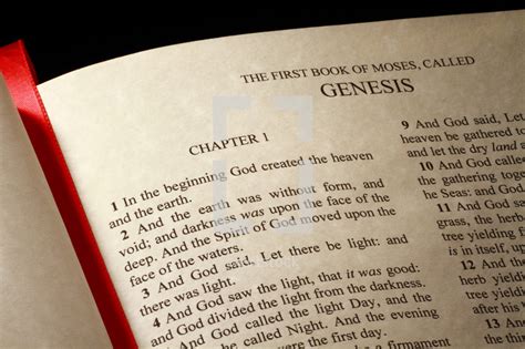 Open bible in the book of genesis — Photo — Lightstock