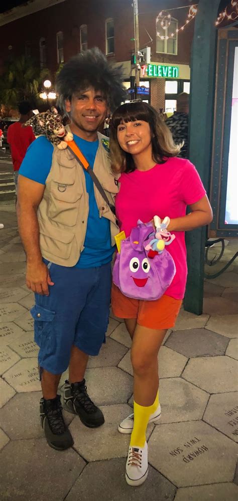 Couples costume Dora and Diego | Cute halloween costumes, Dora ...