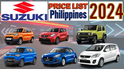 Suzuki cars Price List in Philippines 2024 - YouTube