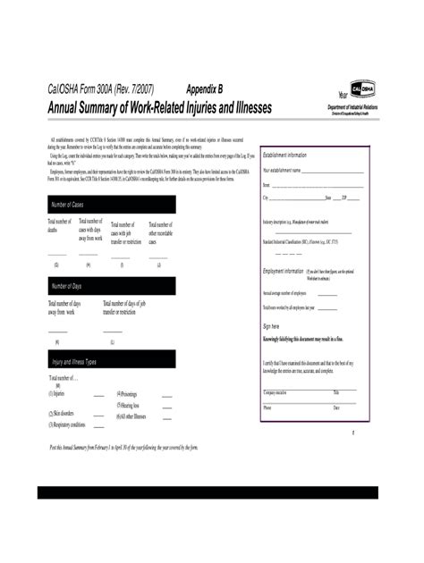 Osha Form 300a Posting Requirements 2023 - Printable Forms Free Online