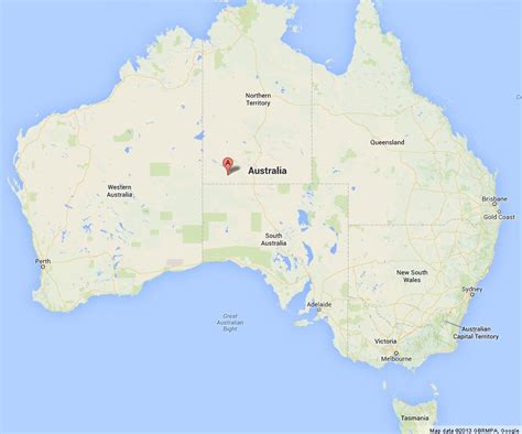 Australia Map Uluru