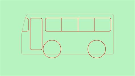 how to draw bus Bus drawing - Step by Step Drawing