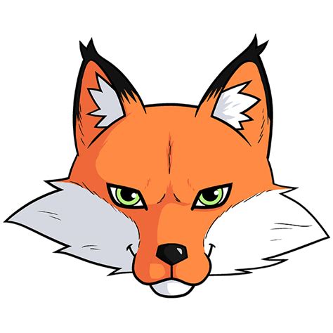 Fox Face Drawing For Kids