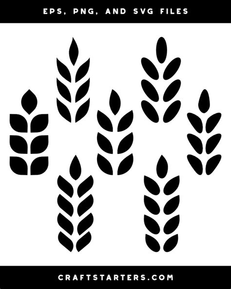 Simple Wheat Silhouette Clip Art