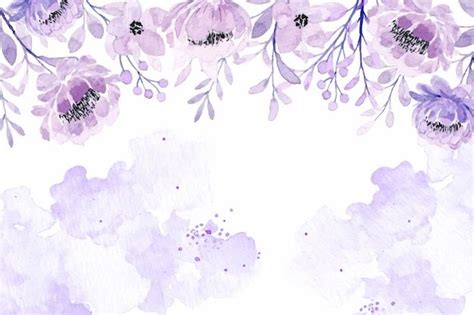 Premium Vector | Soft purple floral with watercolor abstract background ...