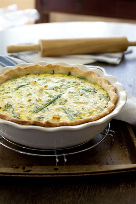 Three Cheese Asparagus Quiche