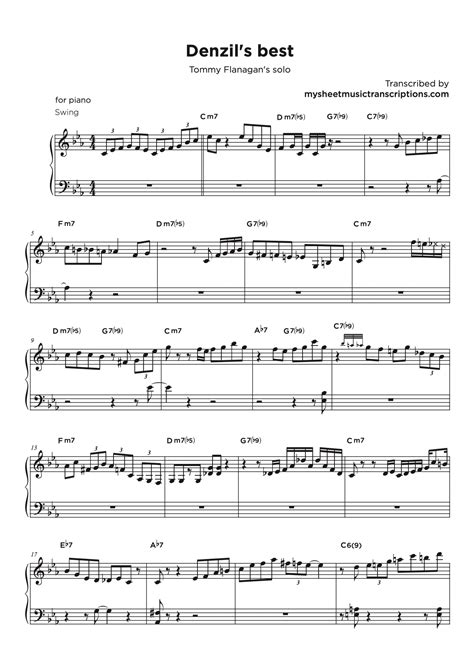 Piano Jazz Trio Transcription Service • My Sheet Music Transcriptions