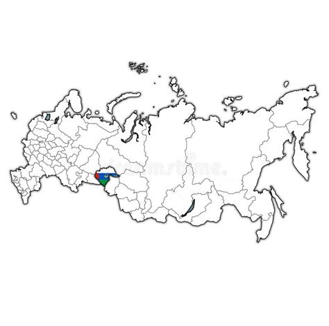 Tyumen Oblast on Administration Map of Russia Stock Illustration ...