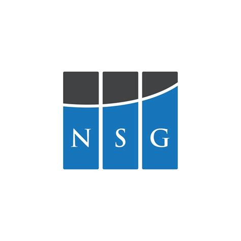 NSG letter logo design on WHITE background. NSG creative initials ...