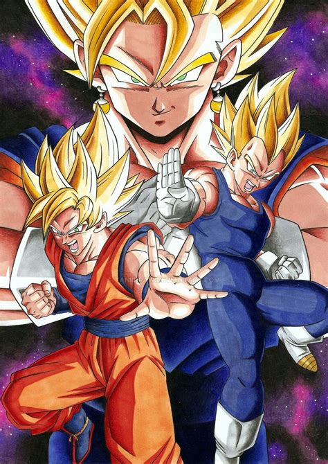 Vegito, fusion of Goku and Vegeta | Anime dragon ball super, Dragon ...