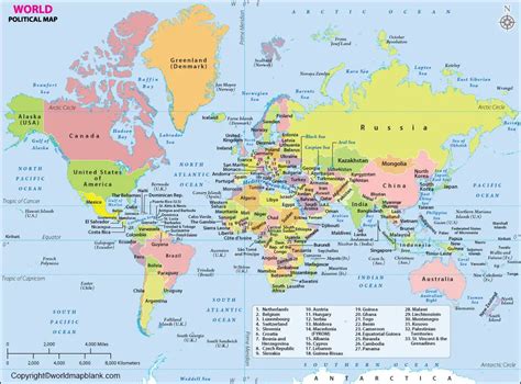 Labeled Map of the World – Map of the World Labeled [FREE]