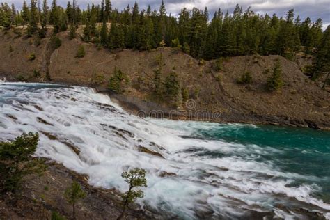 Bow River Falls Banff National Park Alberta Stock Image - Image of ...