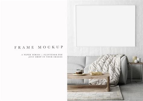 Frame Mockup 190 White Landscape Photo Frame Mockup Styled - Etsy