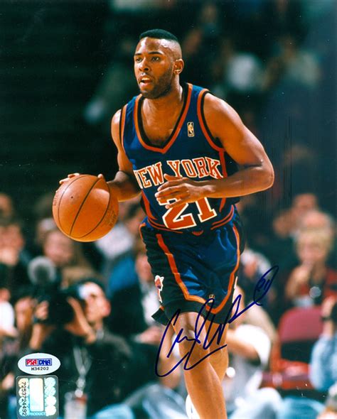 Charlie Ward Autographed New York Knicks Dribbling 8x10 Photo