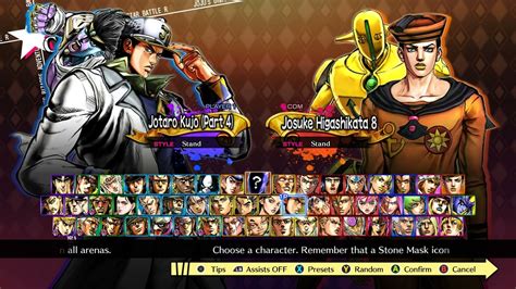 Jojo's Bizarre Adventure All star Battle R - All Characters Roster (4k ...