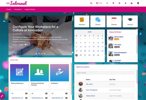 Intranet design examples templates – Artofit