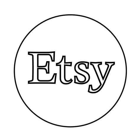 Etsy logo black outline