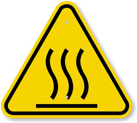 ISO Burn Hazard Hot Surface Warning Sign Symbol - Ships Free, SKU: IS ...